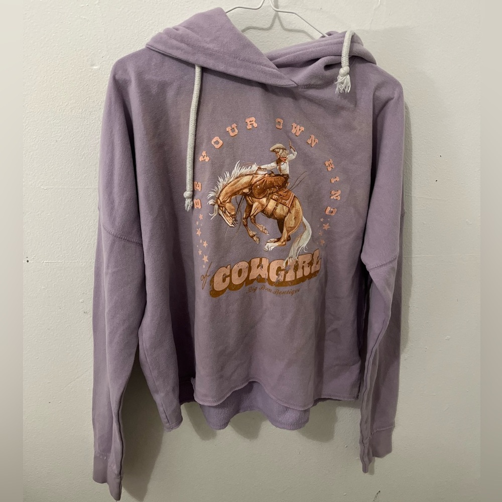Purple western hoodie